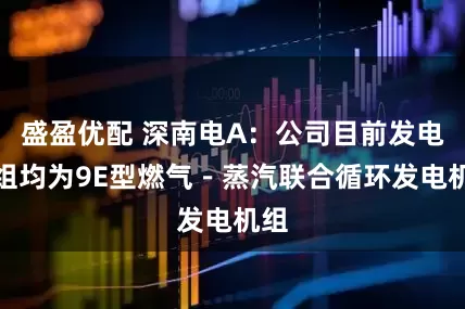 盛盈优配 深南电A：公司目前发电机组均为9E型燃气－蒸汽联合循环发电机组