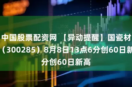 中国股票配资网 【异动提醒】国瓷材料（300285）8月8日13点6分创60日新高